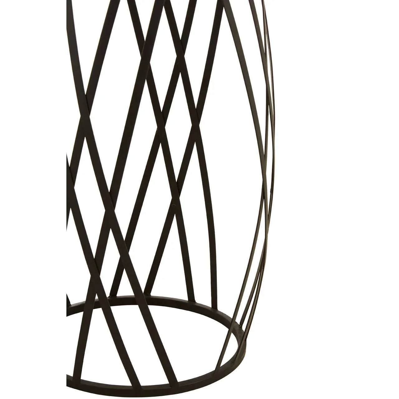 Lattice Design Black Metal Tables