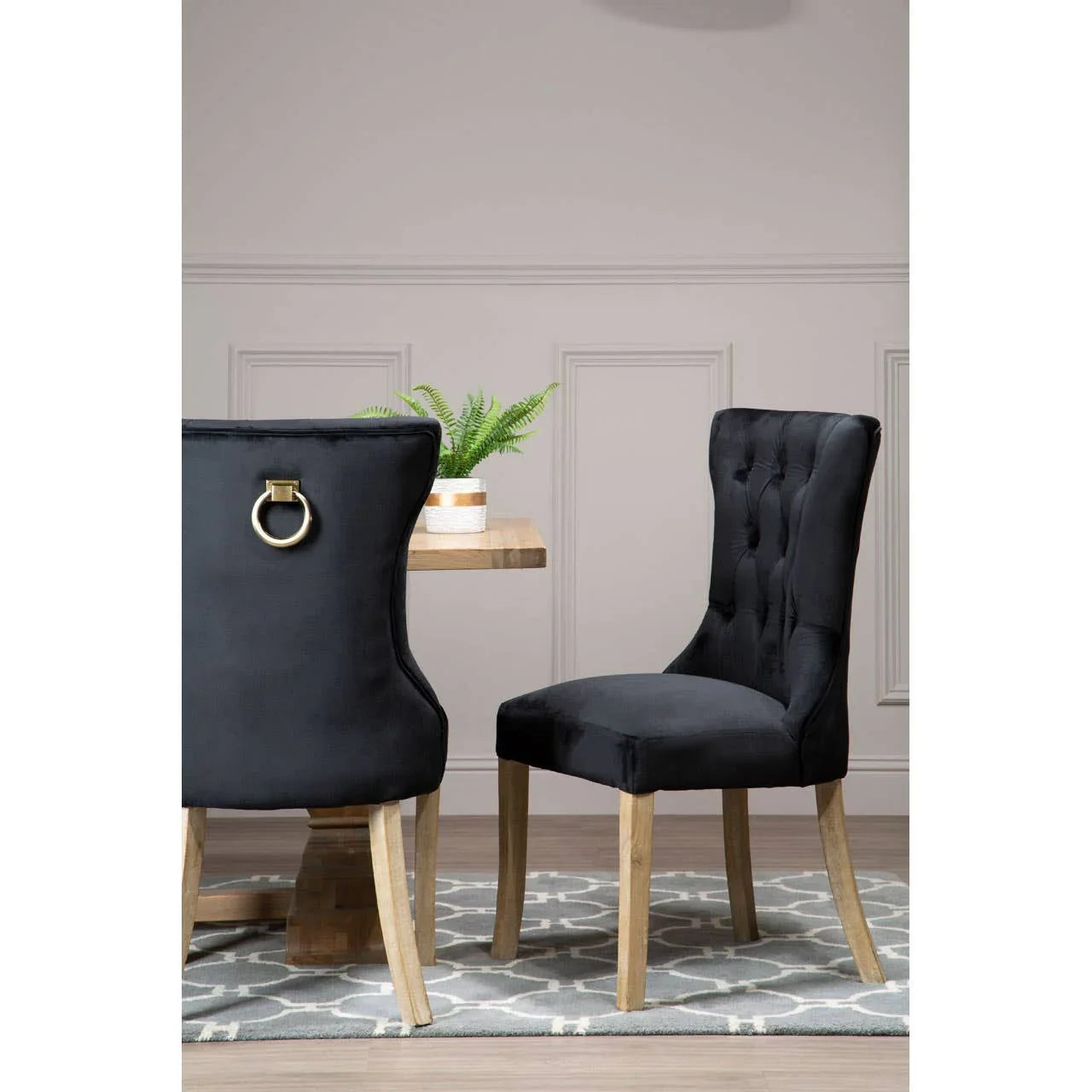 Luxe Velvet Button Dining Chair