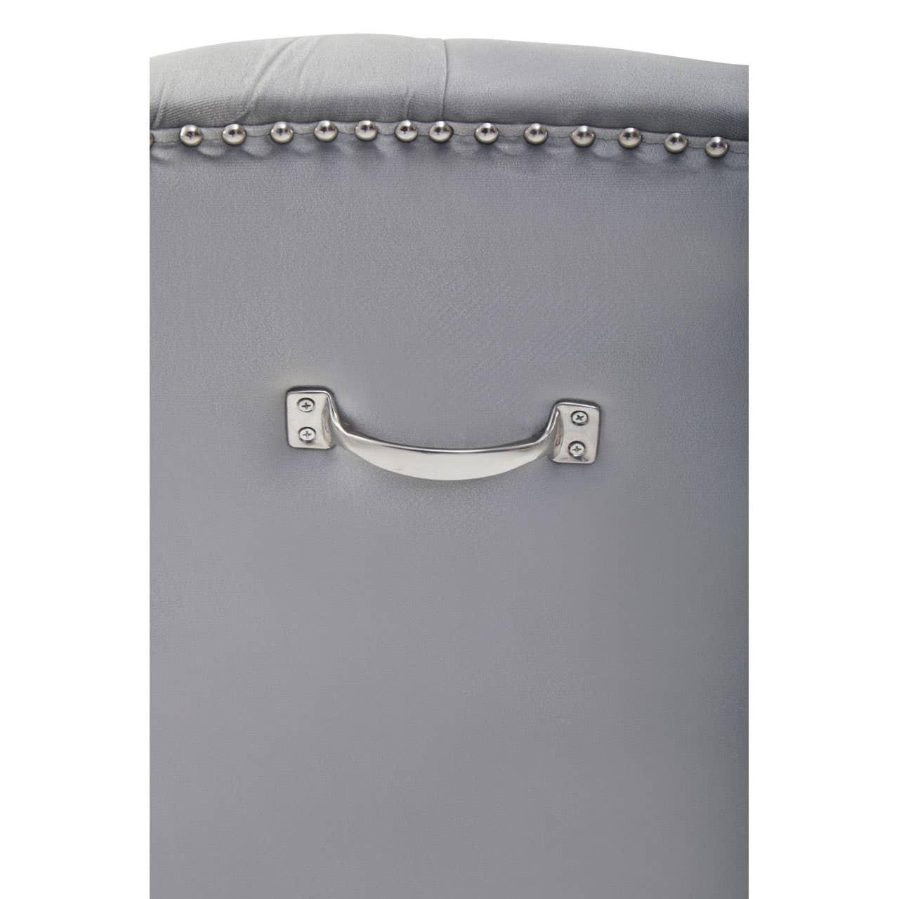 Luxe Grey Velvet Dining Chair