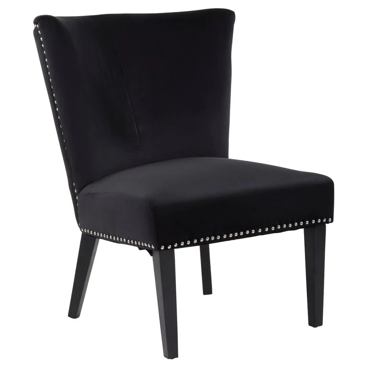 Luxe Black Velvet Dining Chair