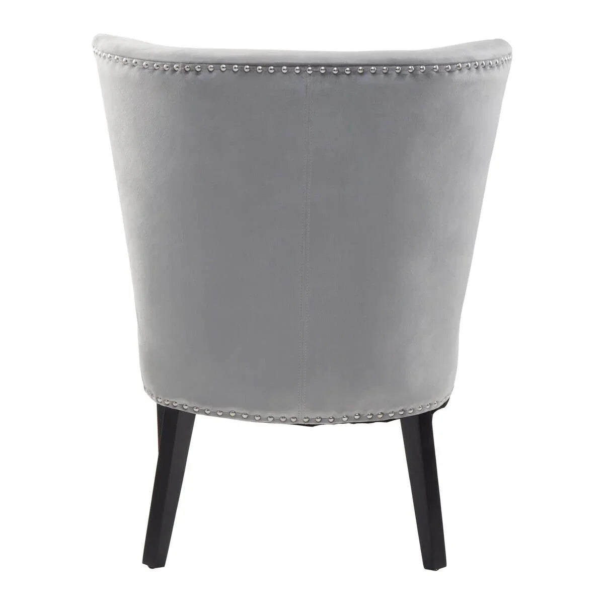 Luxe Grey Wingback Dining Chair