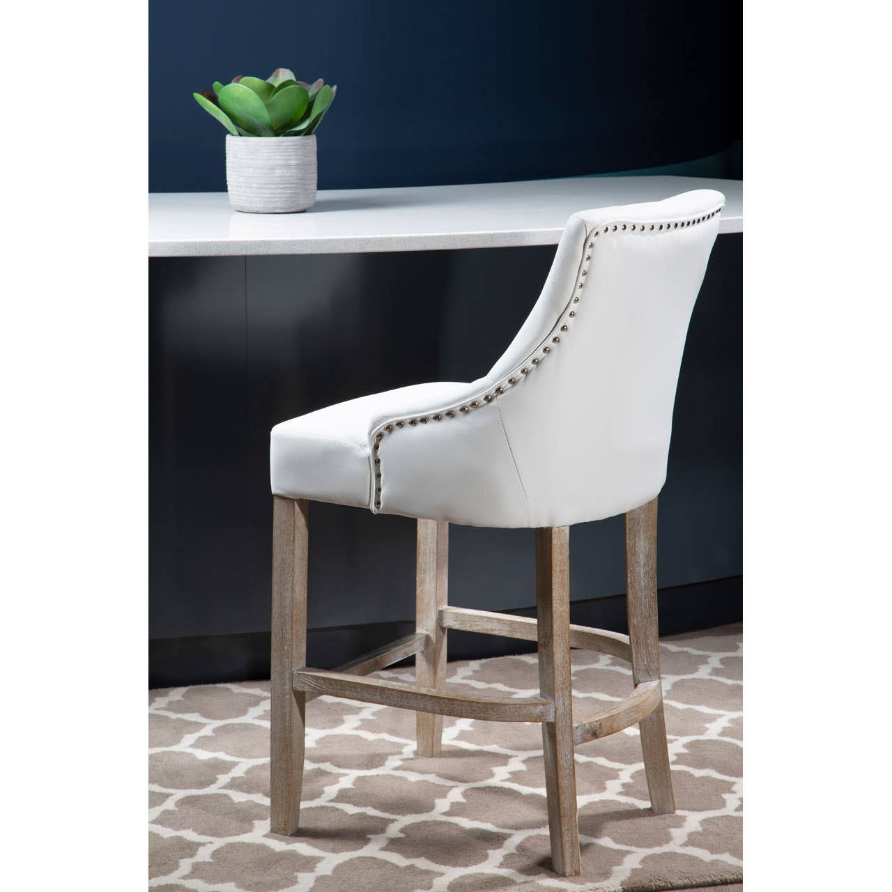 Luxe Ivory Bar Chair