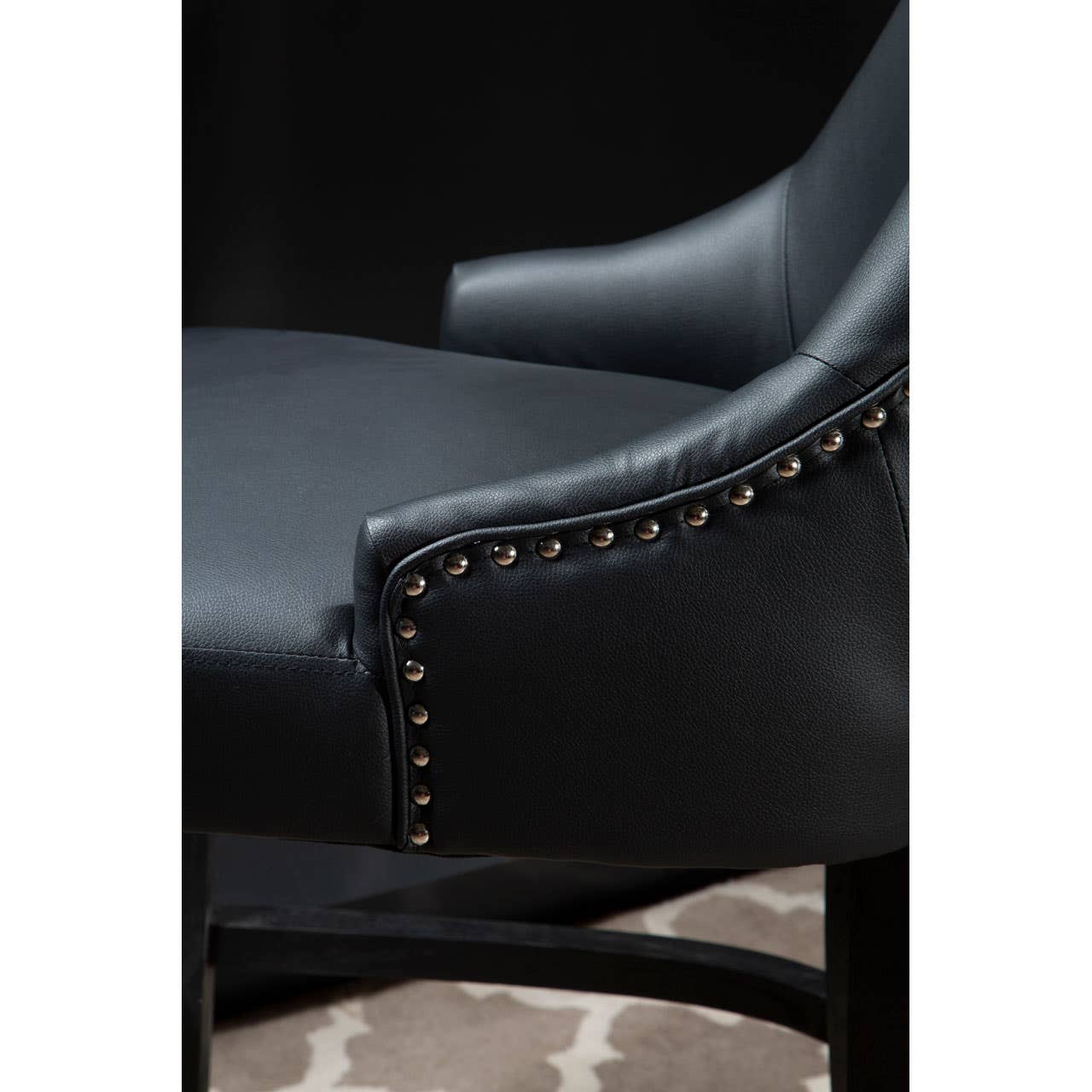 Studded Leather Bar Chair