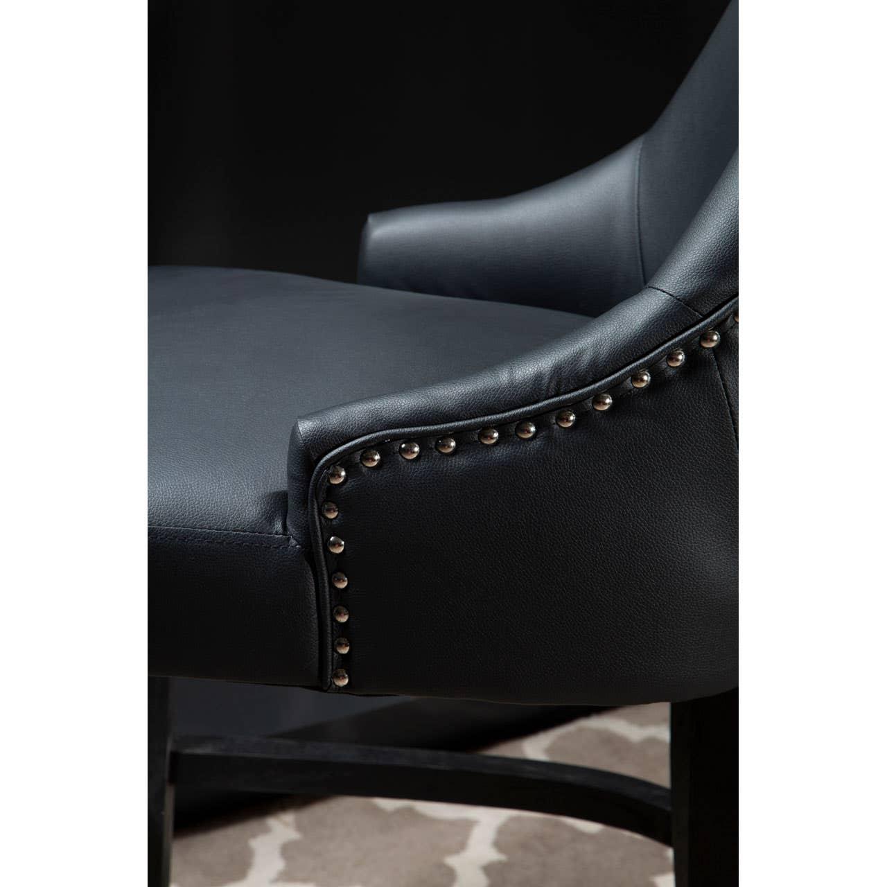 Studded Leather Bar Chair