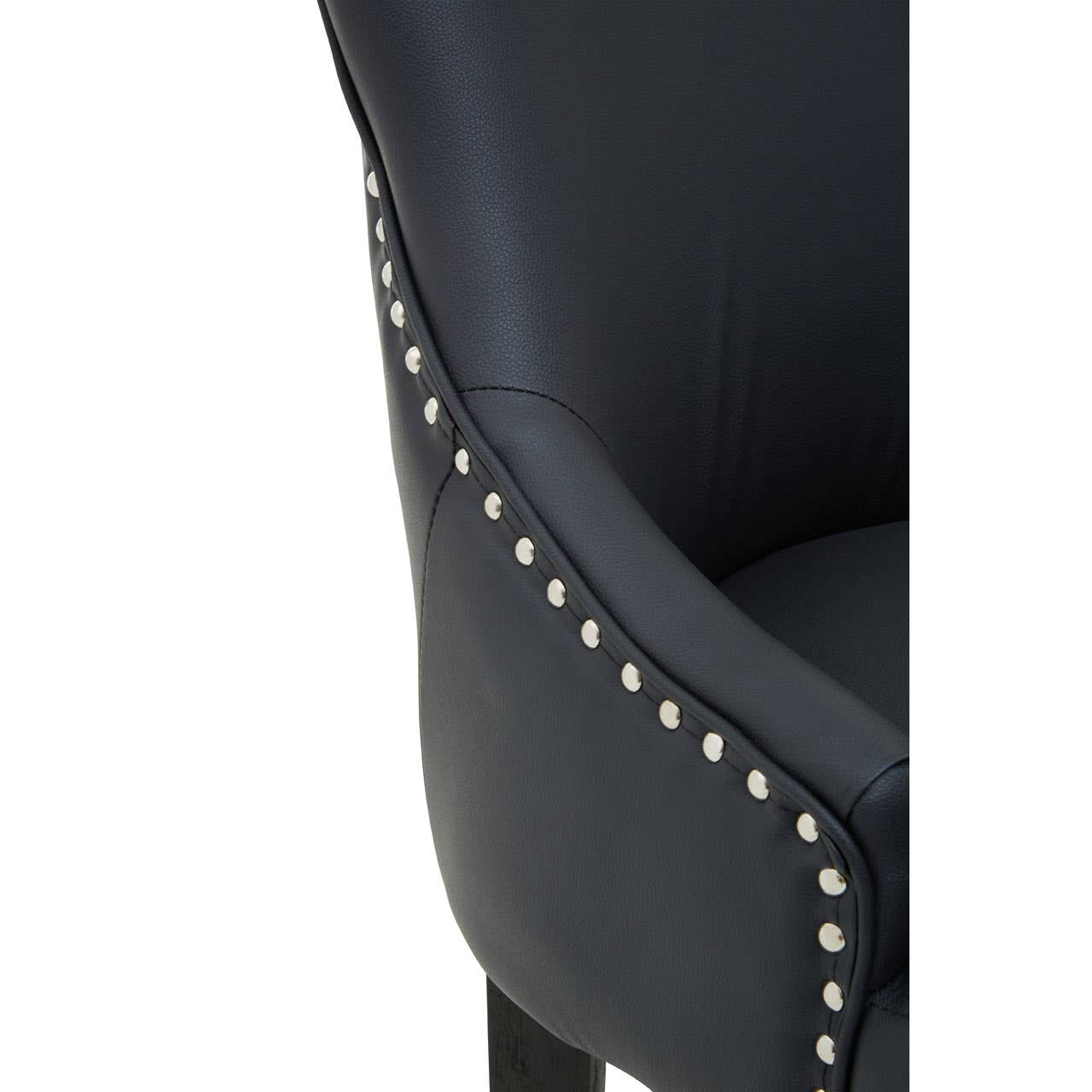 Studded Leather Bar Chair