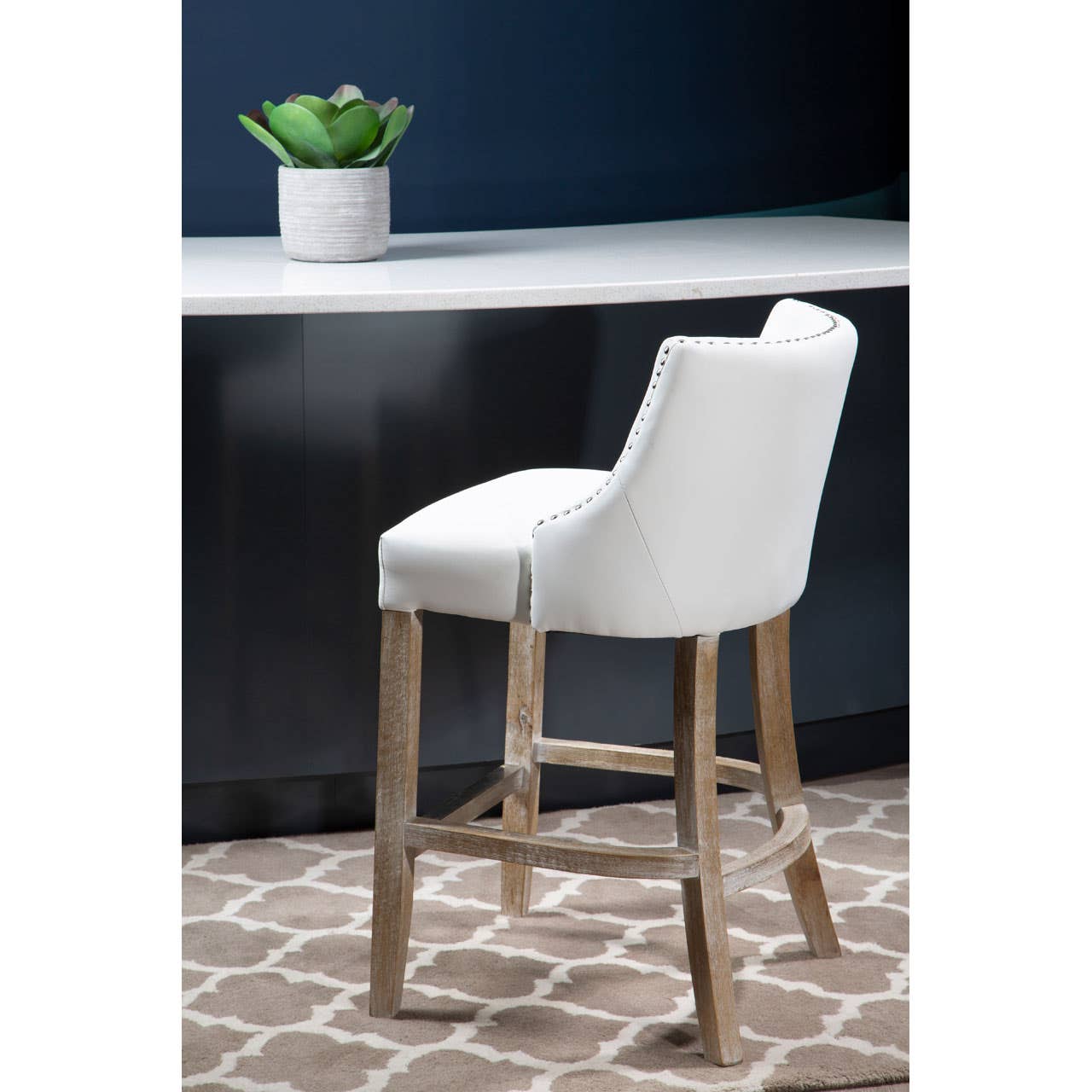 Chic Stud Detail Bar Chair