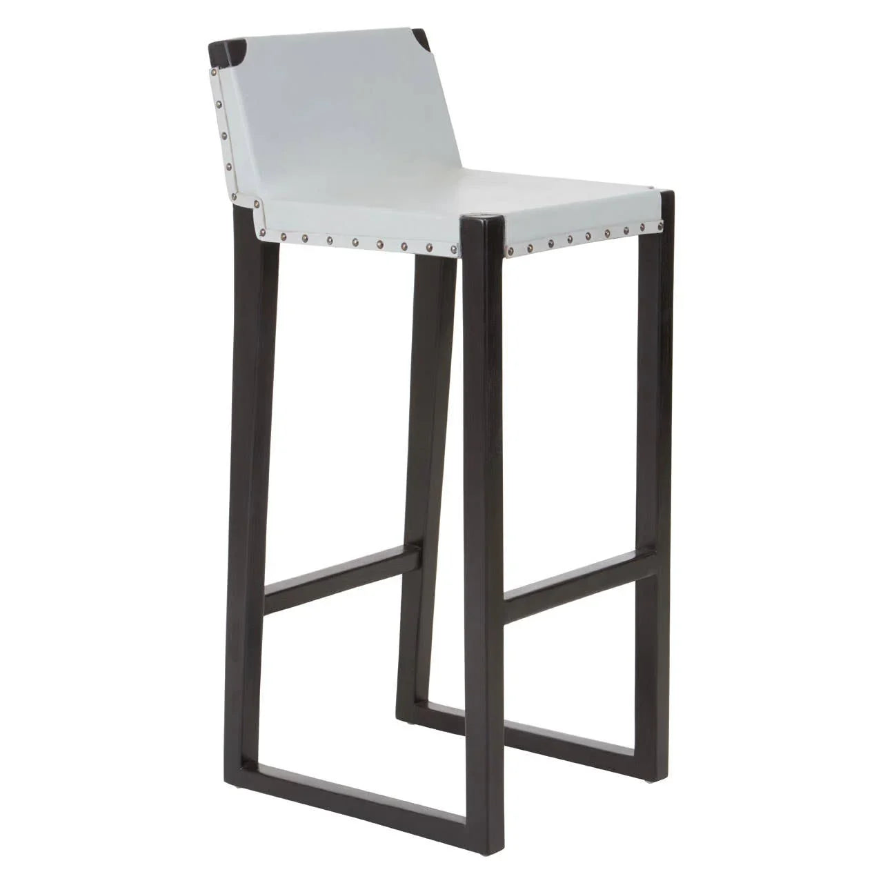 Boho Chic Leather Bar Stool