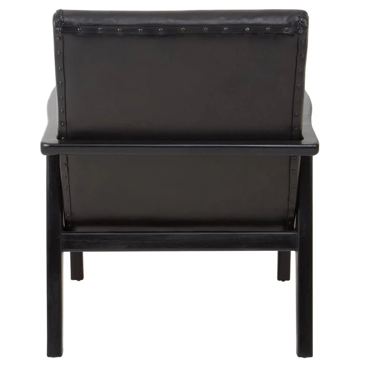 Boho Leather Accent Chair