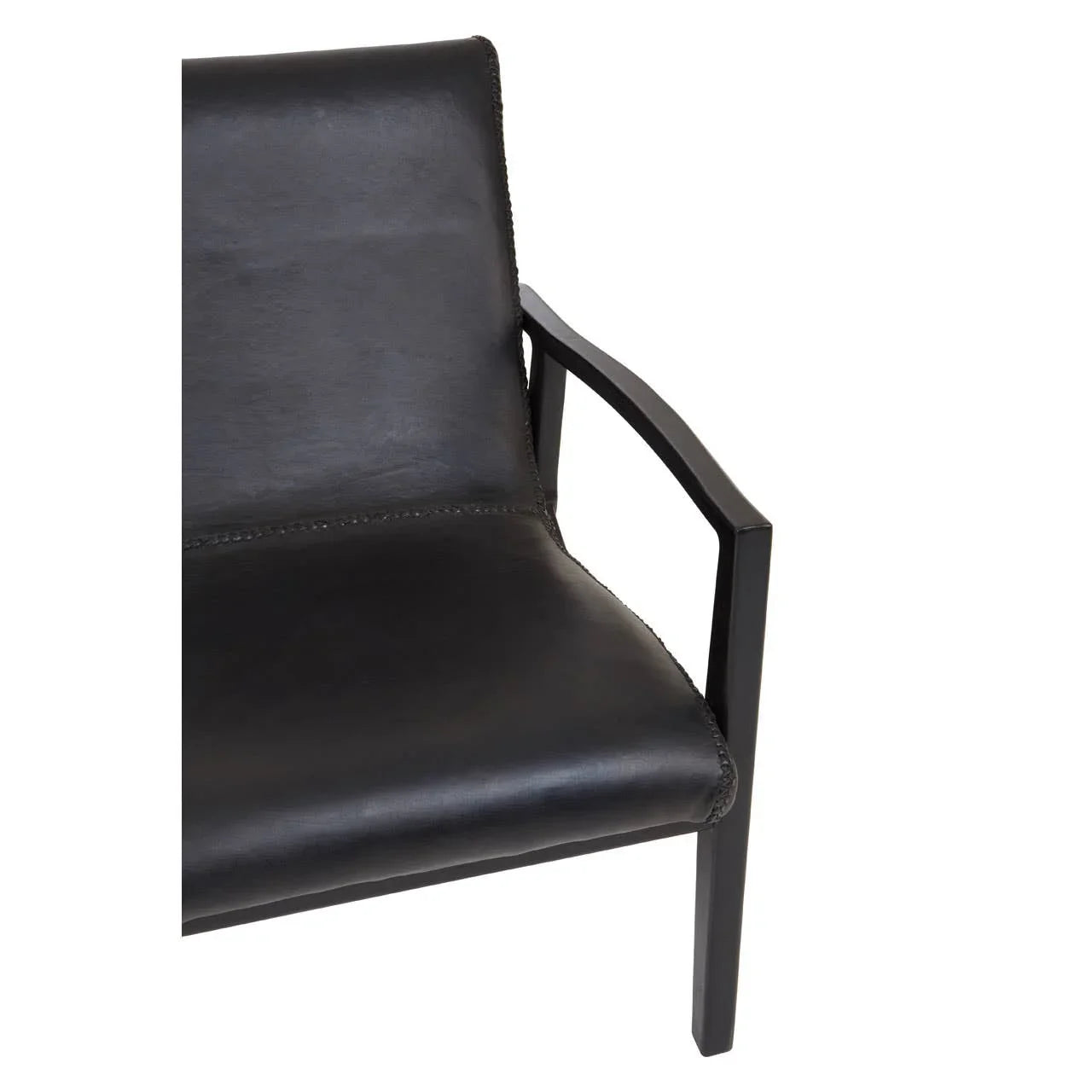 Boho Leather Accent Chair