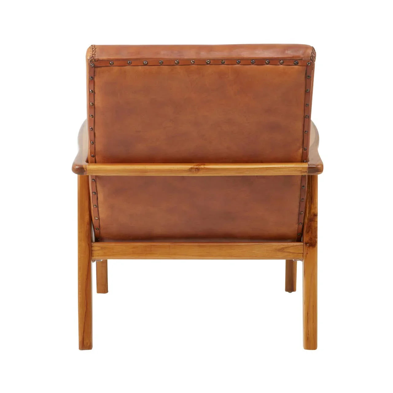 Boho Chic Leather Accent Chair