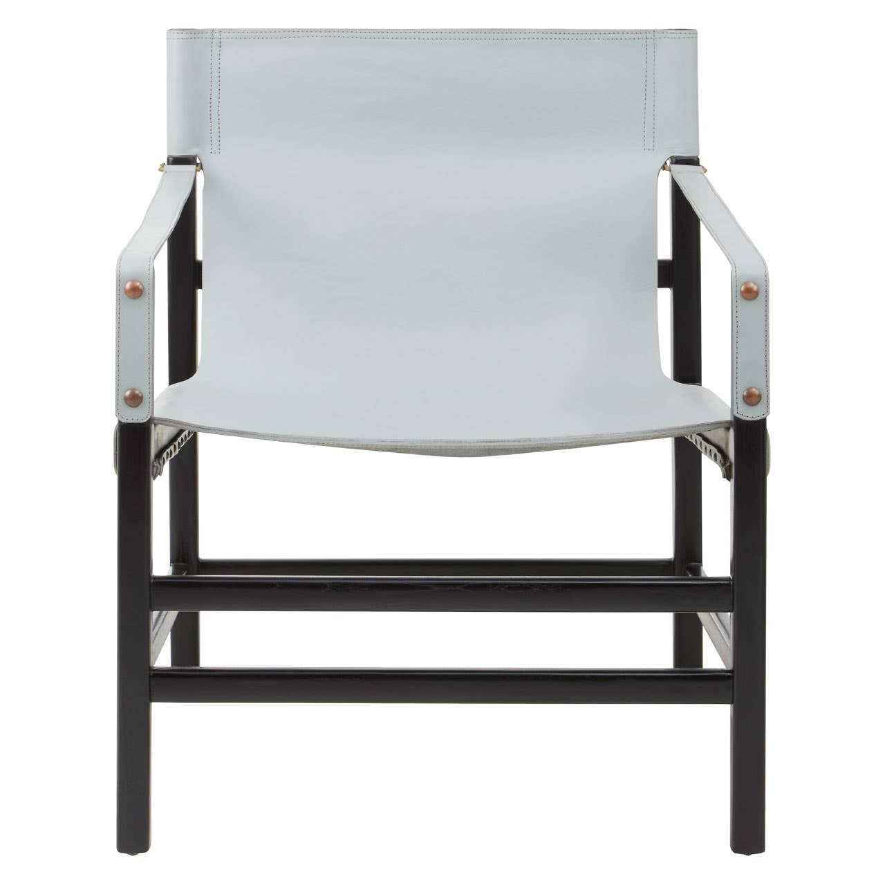 Modest Grey Leather Accent Chair