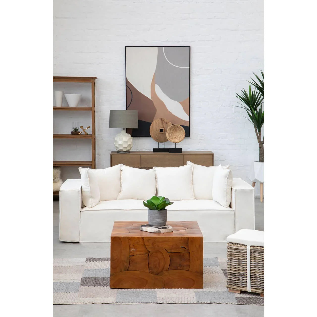 Natural Teak Wood Coffee Table