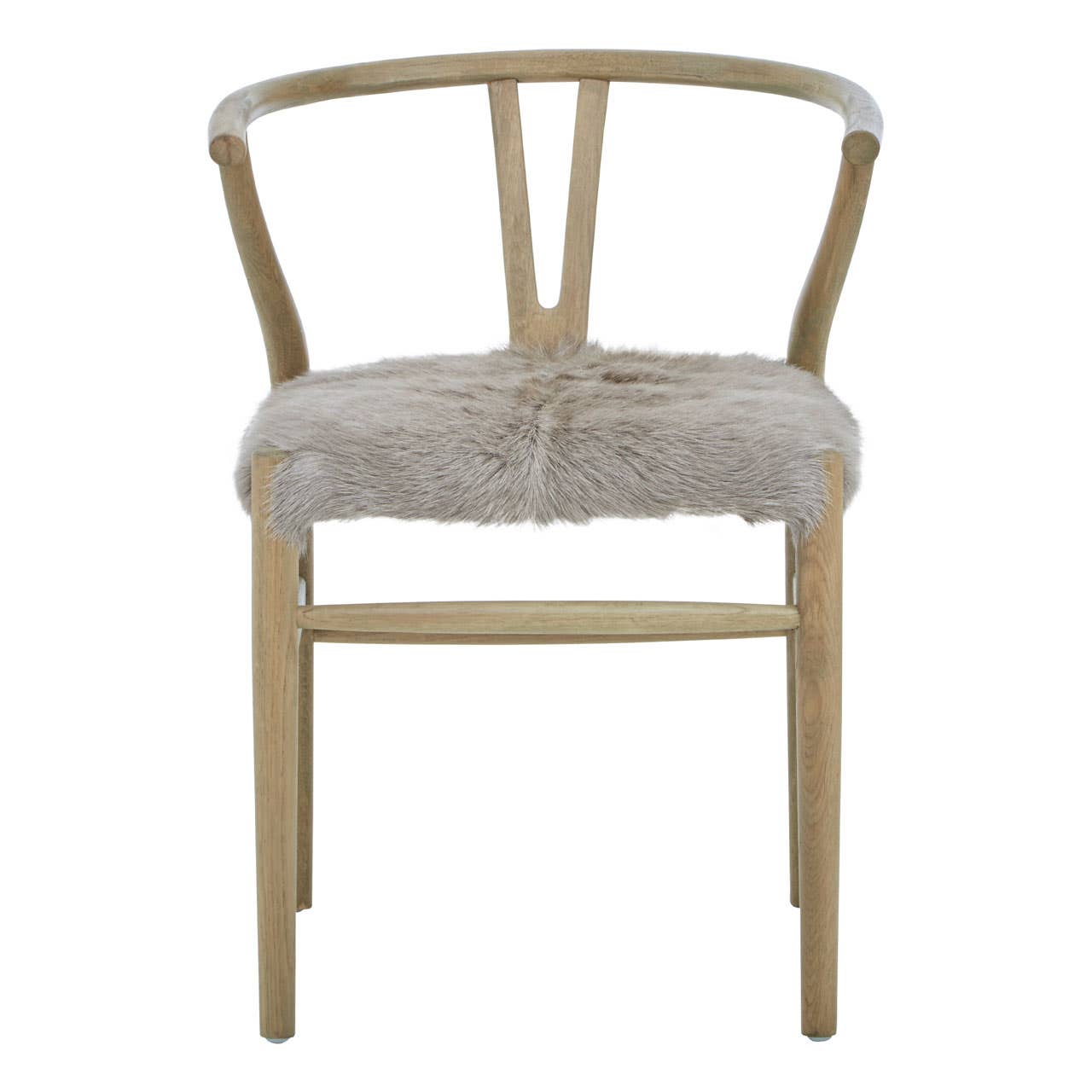 Oak Fur Accent Chair