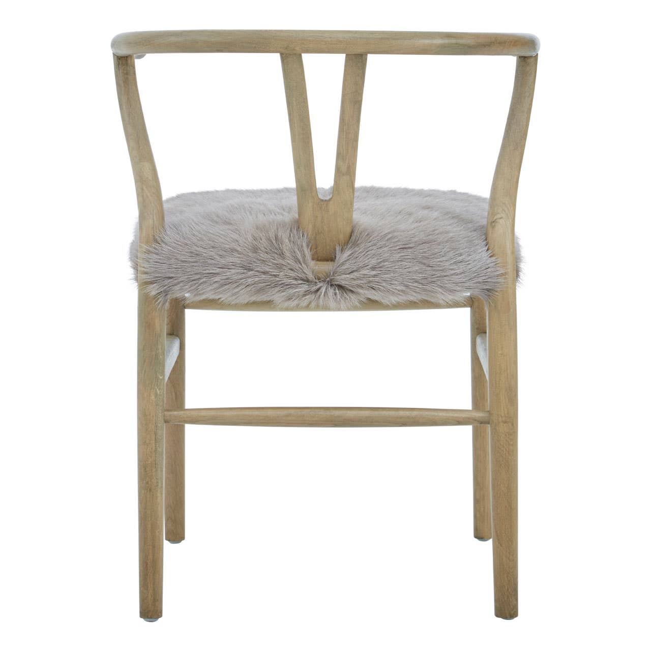 Oak Fur Accent Chair