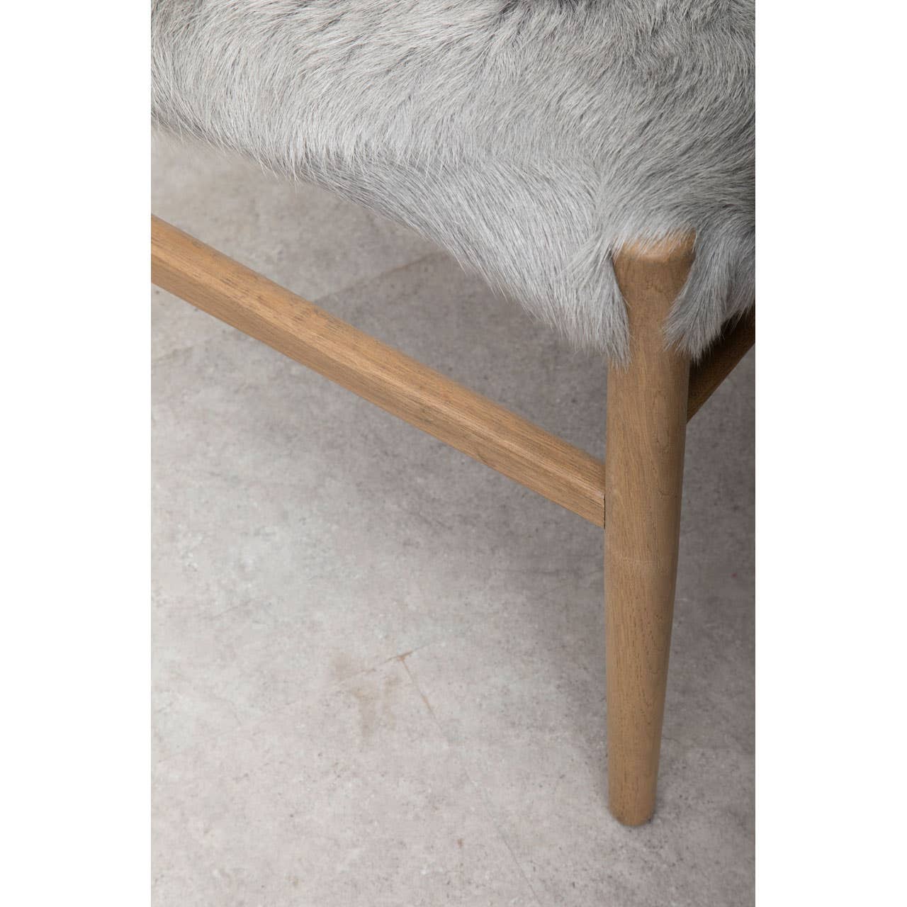 Oak Fur Accent Chair