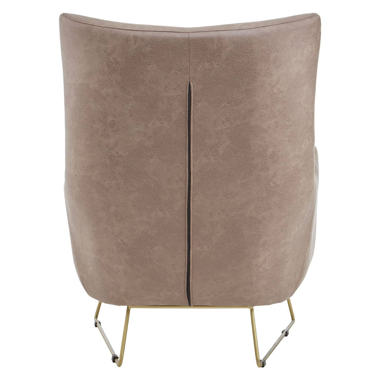 Luxe Brown Leather Accent Chair