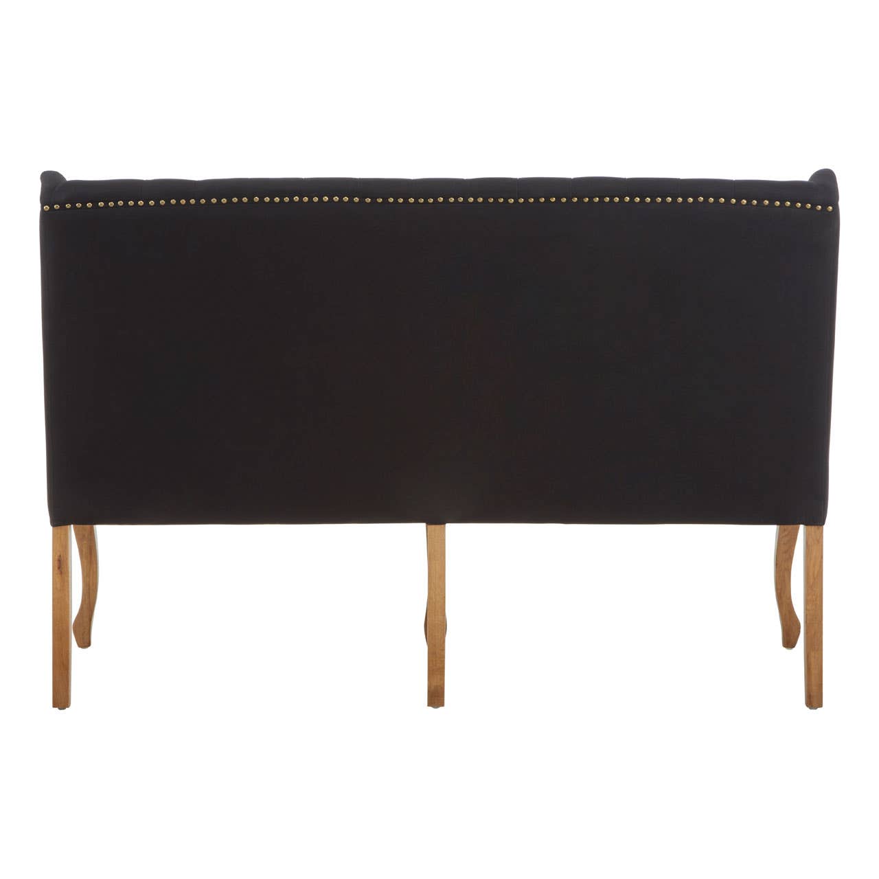 Luxe Black Linen Bench