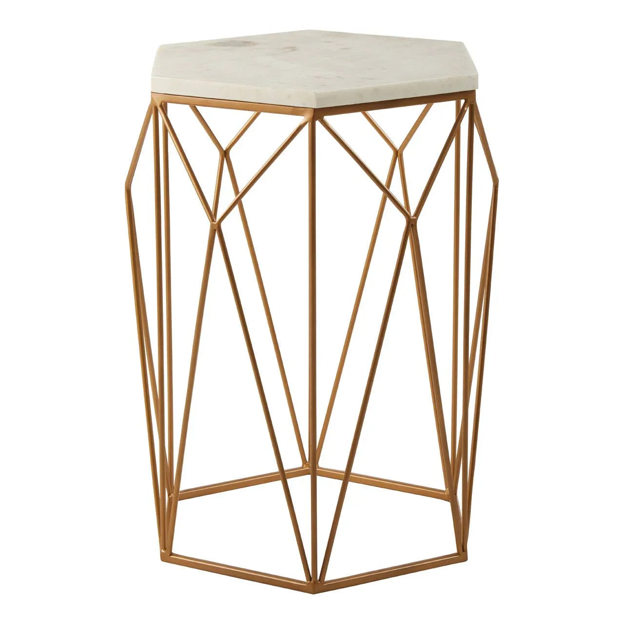 Golden Marble Side Table