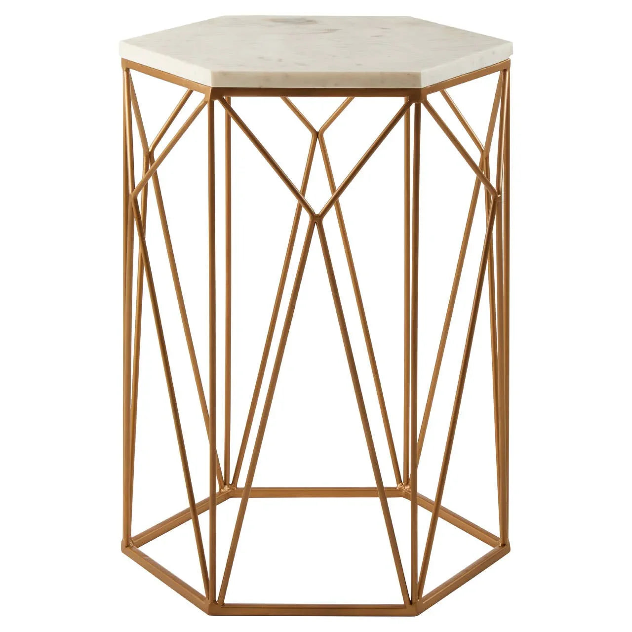 Golden Marble Side Table