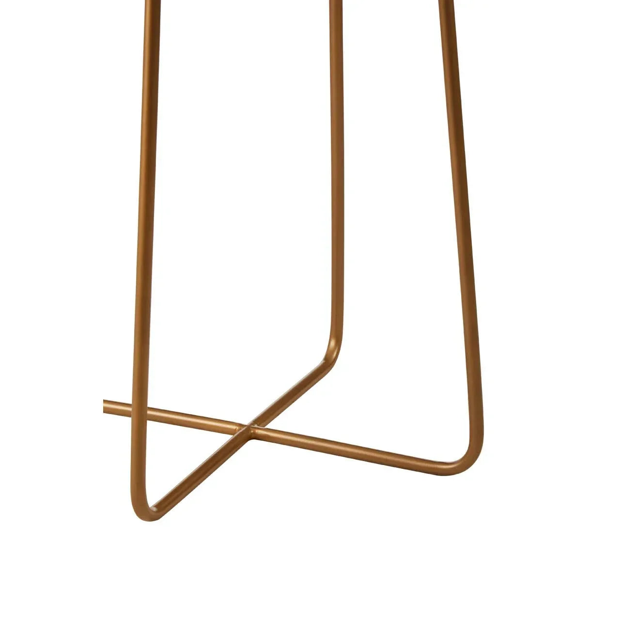 Gold metal table legs with cross bar detail for modern furniture