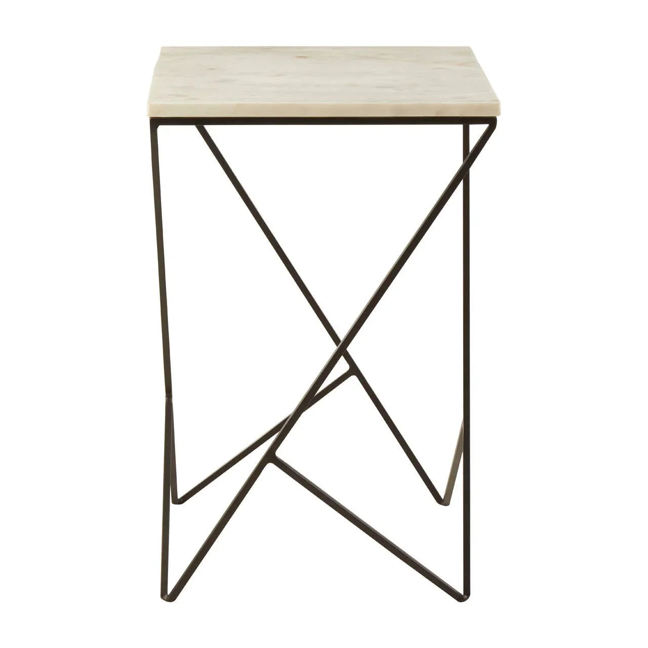 Geometric Marble Side Table