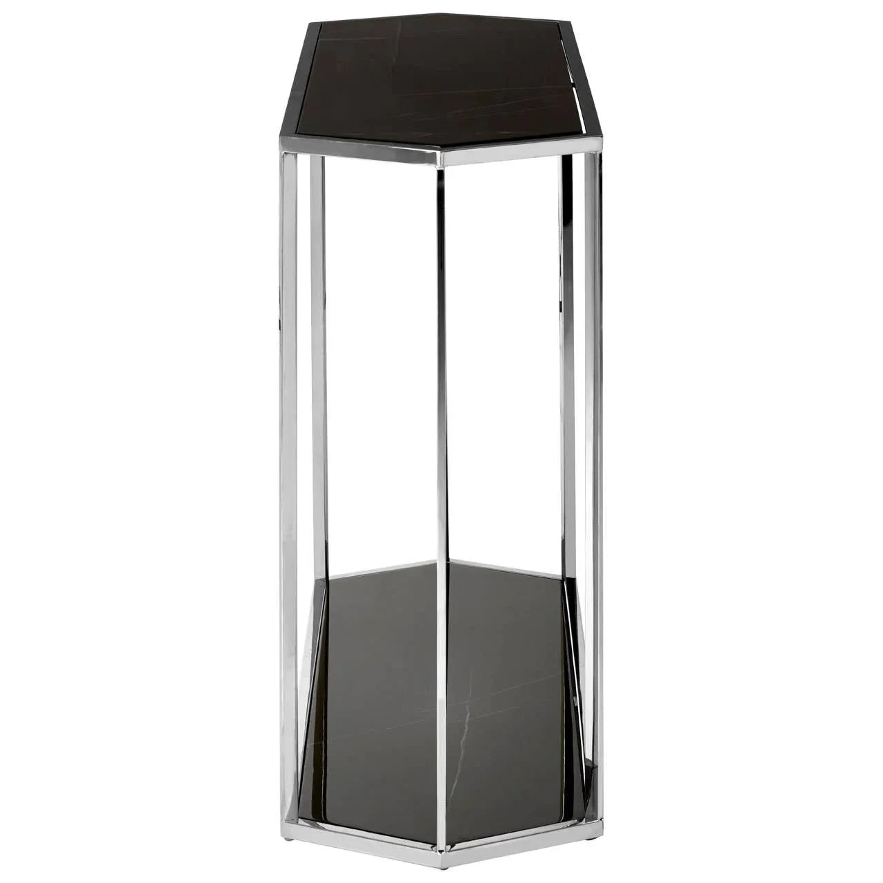 Silver Marble Console Table