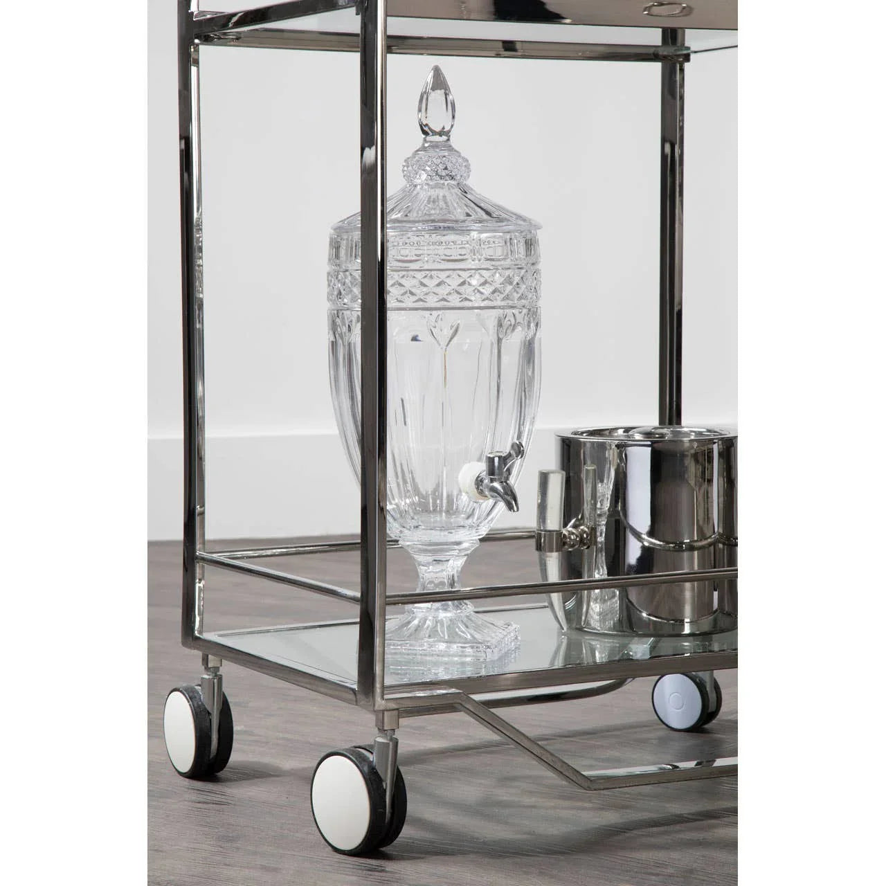 Elegant Glass Hand Cart