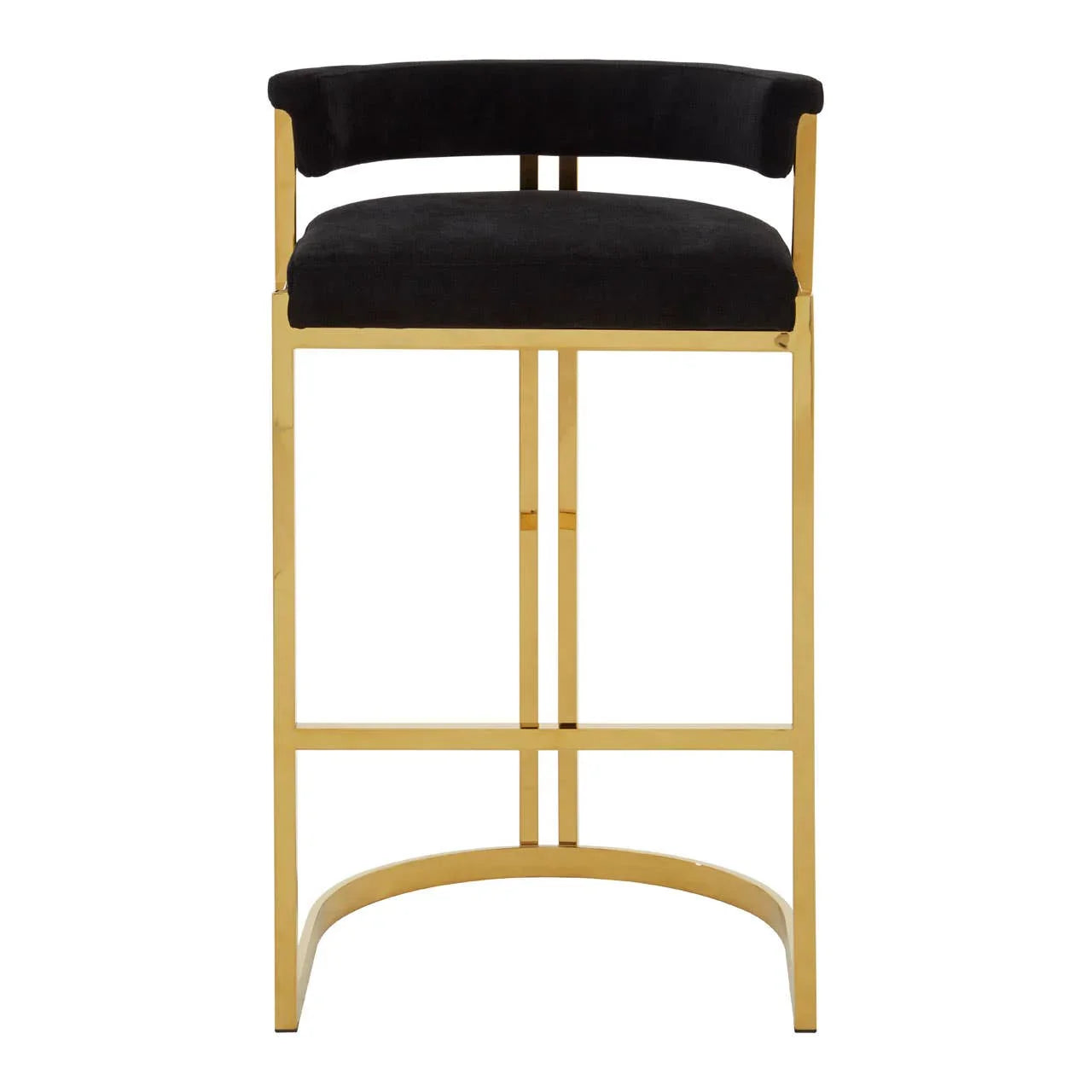 Luxe Black Gold Barstool