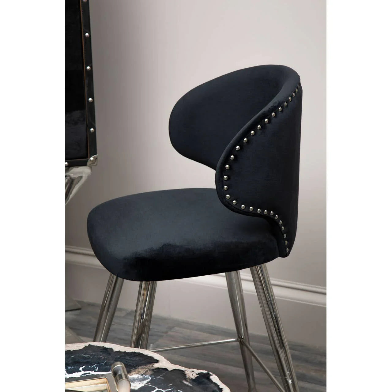 Luxe Silver Leg Bar Stool
