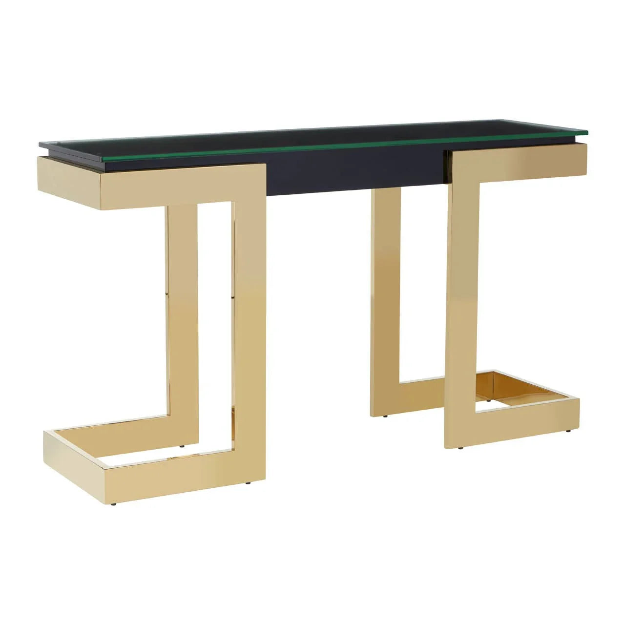 Golden Black Console Table
