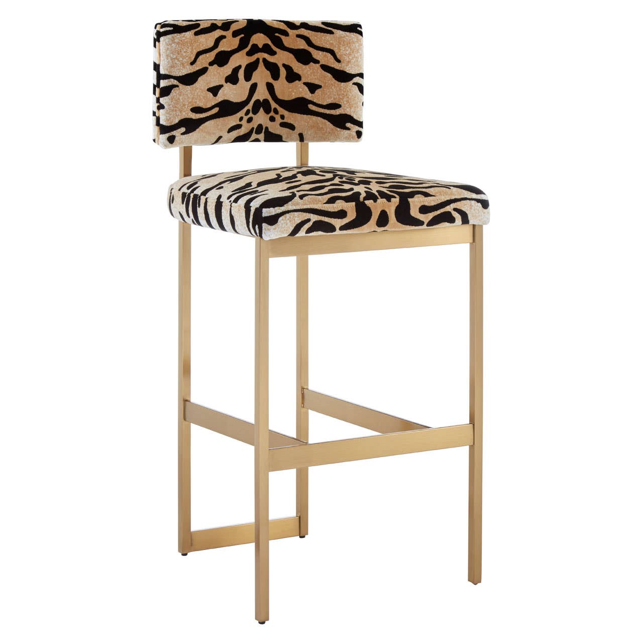 Luxe Tiger Print Bar Stool