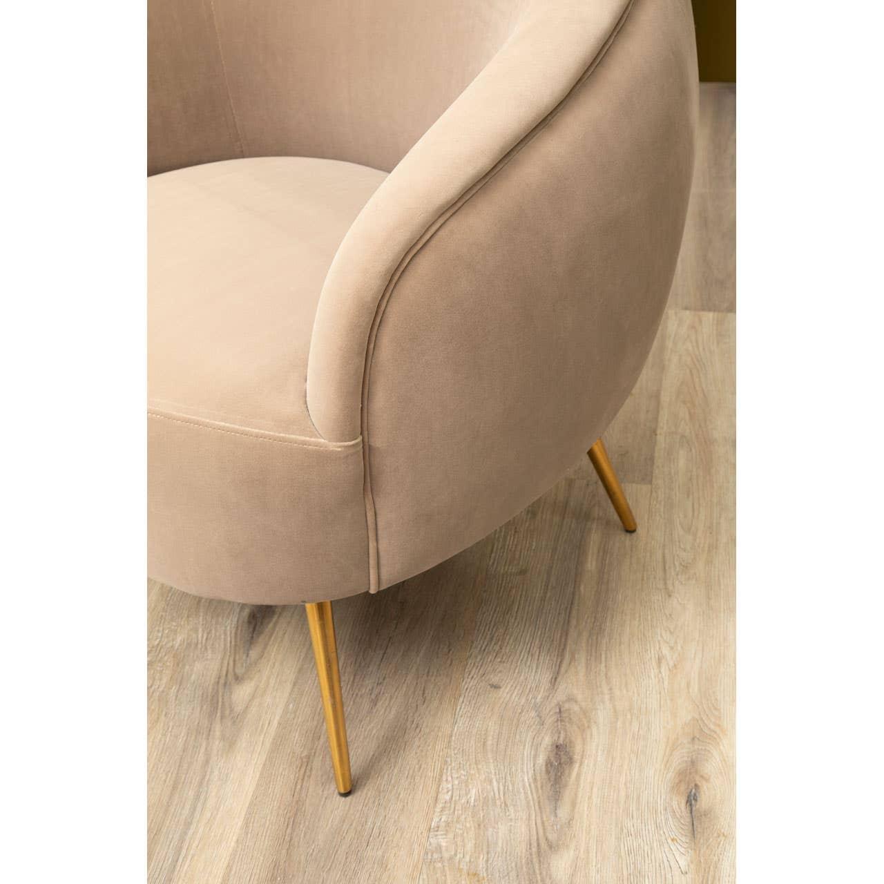 Luxe Gold Leg Armchair