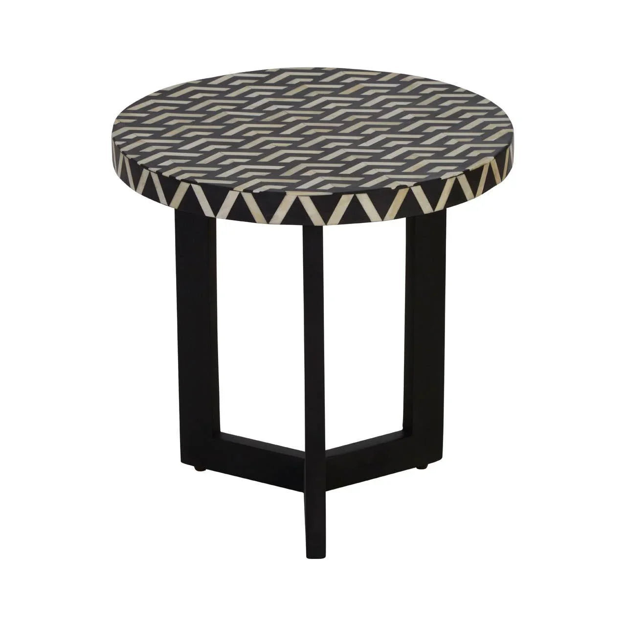 Boho Bone Inlay Side Table