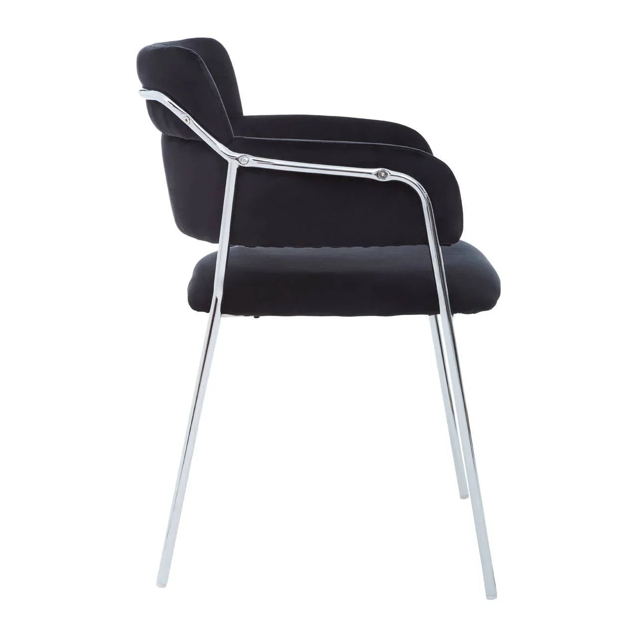 Luxe Black Velvet Dining Chair
