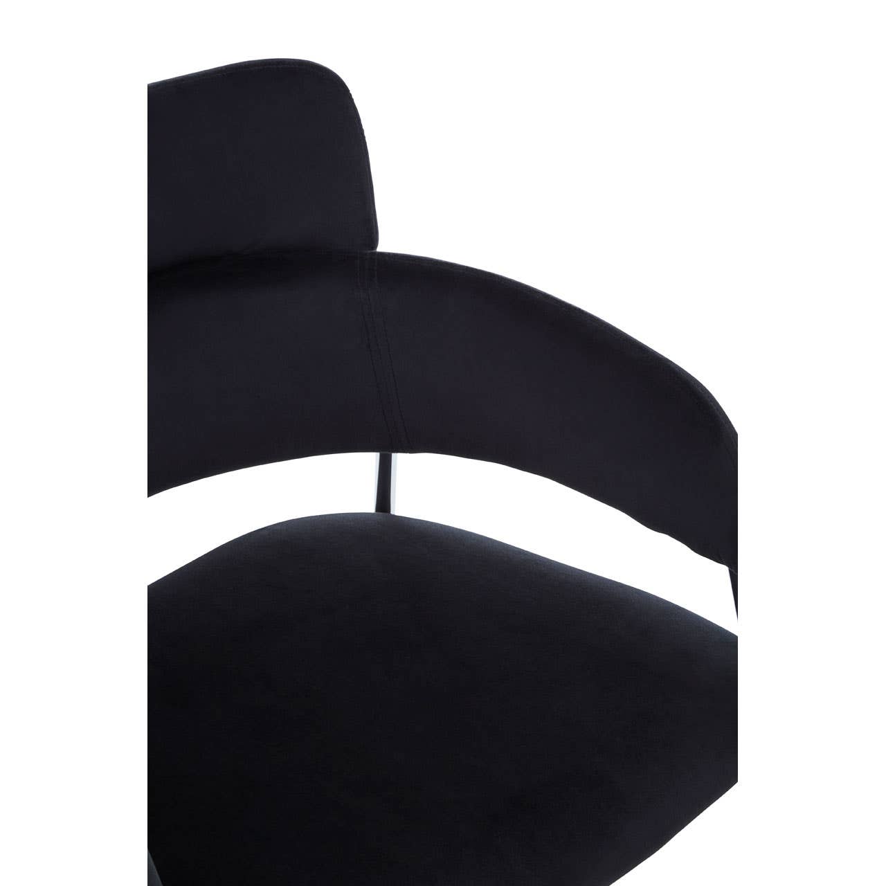Luxe Black Velvet Dining Chair