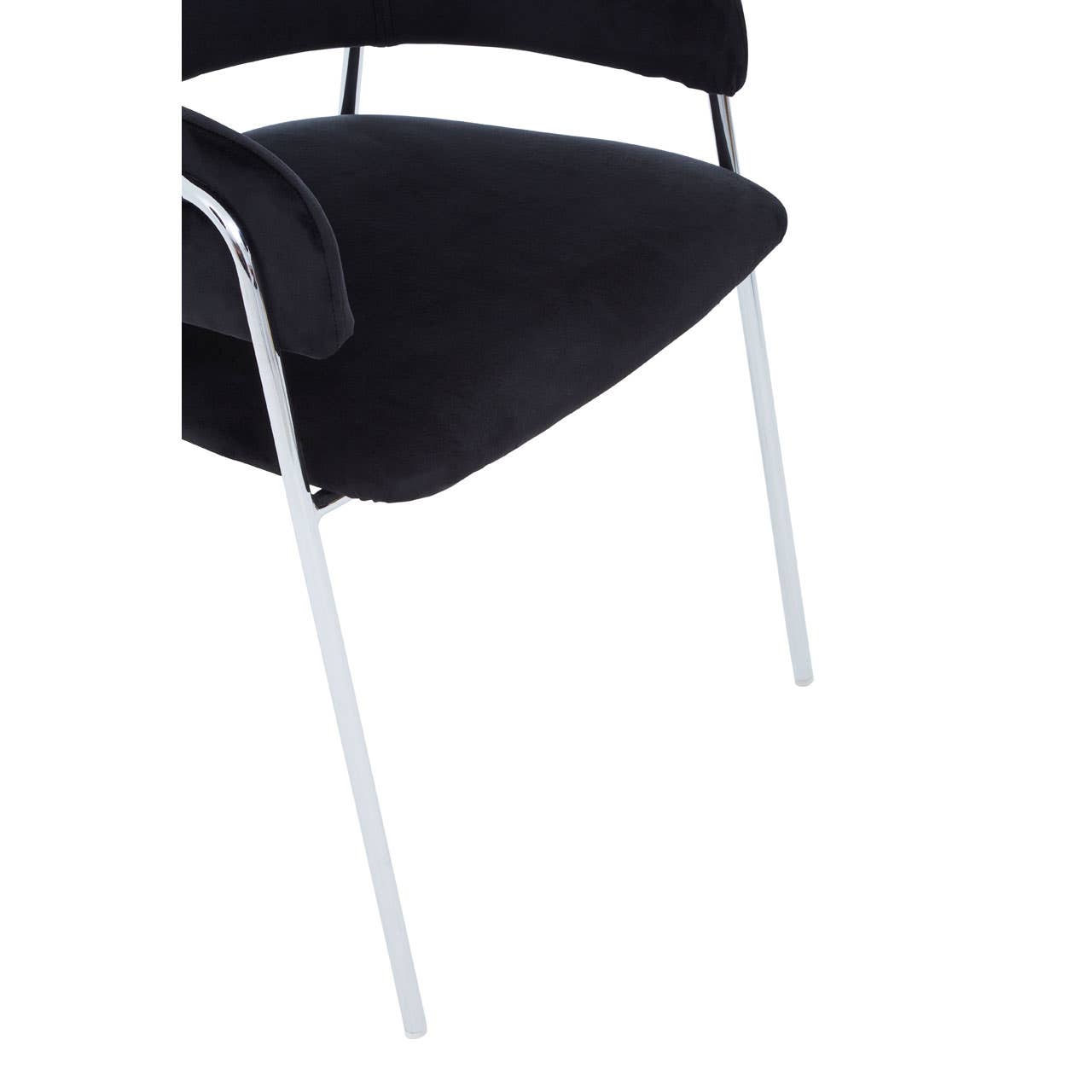 Luxe Black Velvet Dining Chair