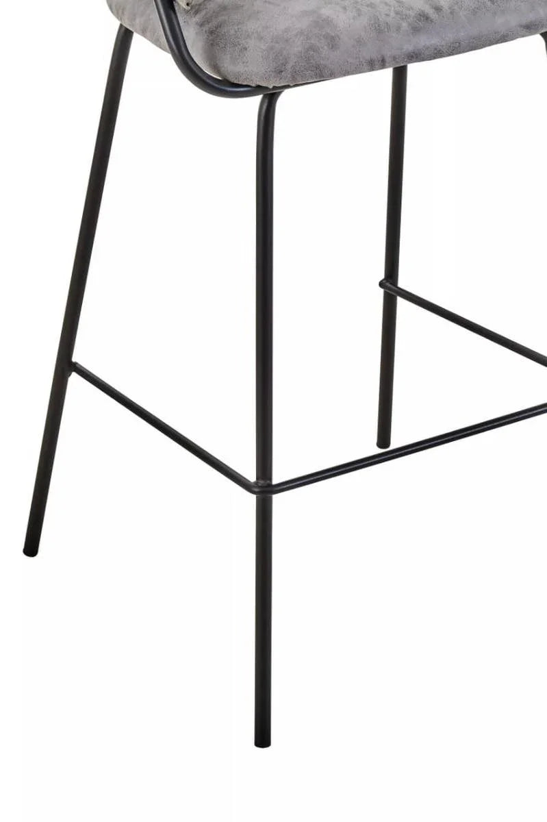 Luxe Grey Bar Chair