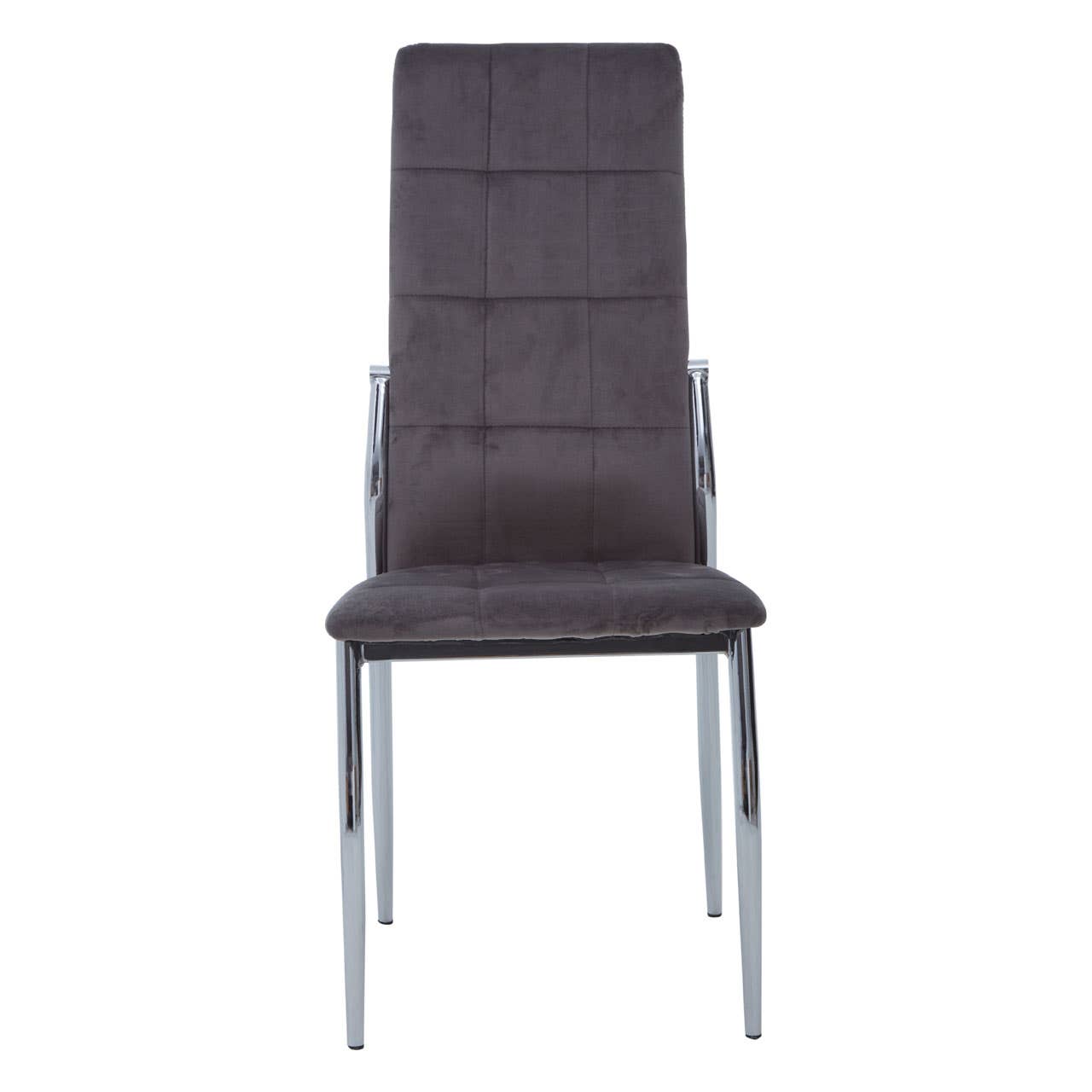 Luxe Grey Velvet Dining Chair