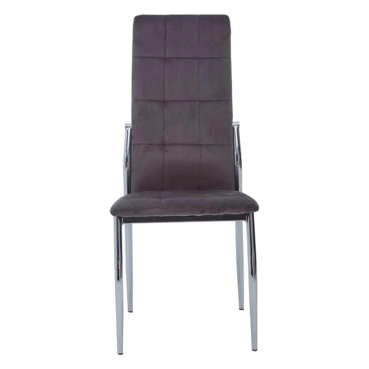 Luxe Grey Velvet Dining Chair