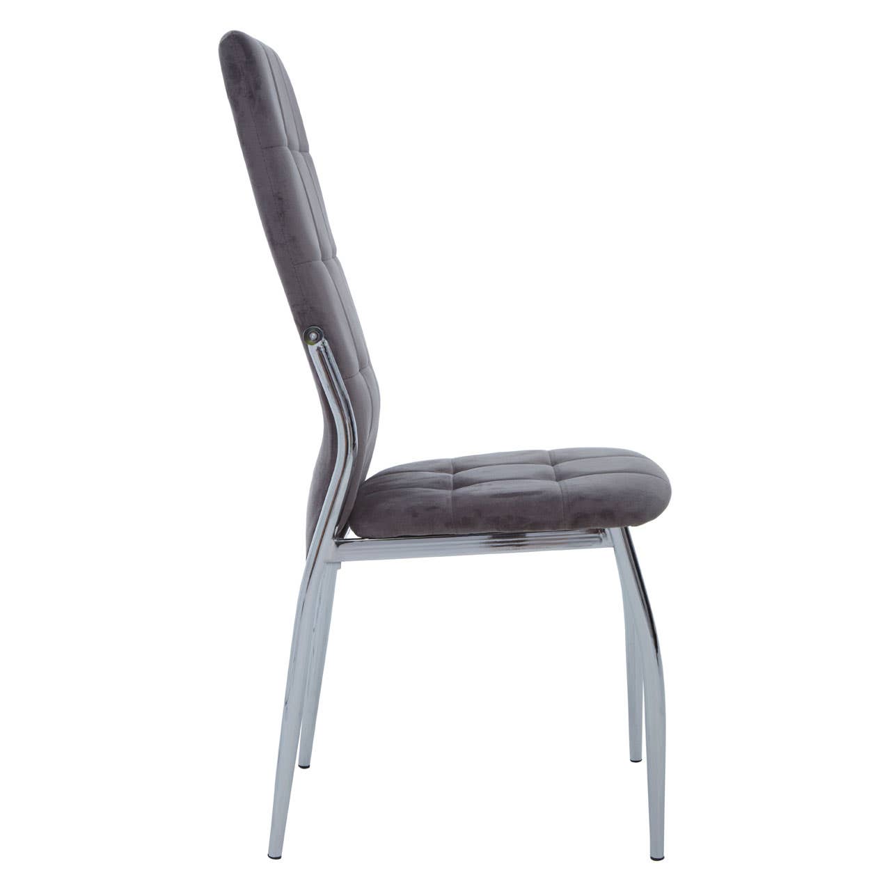 Luxe Grey Velvet Dining Chair
