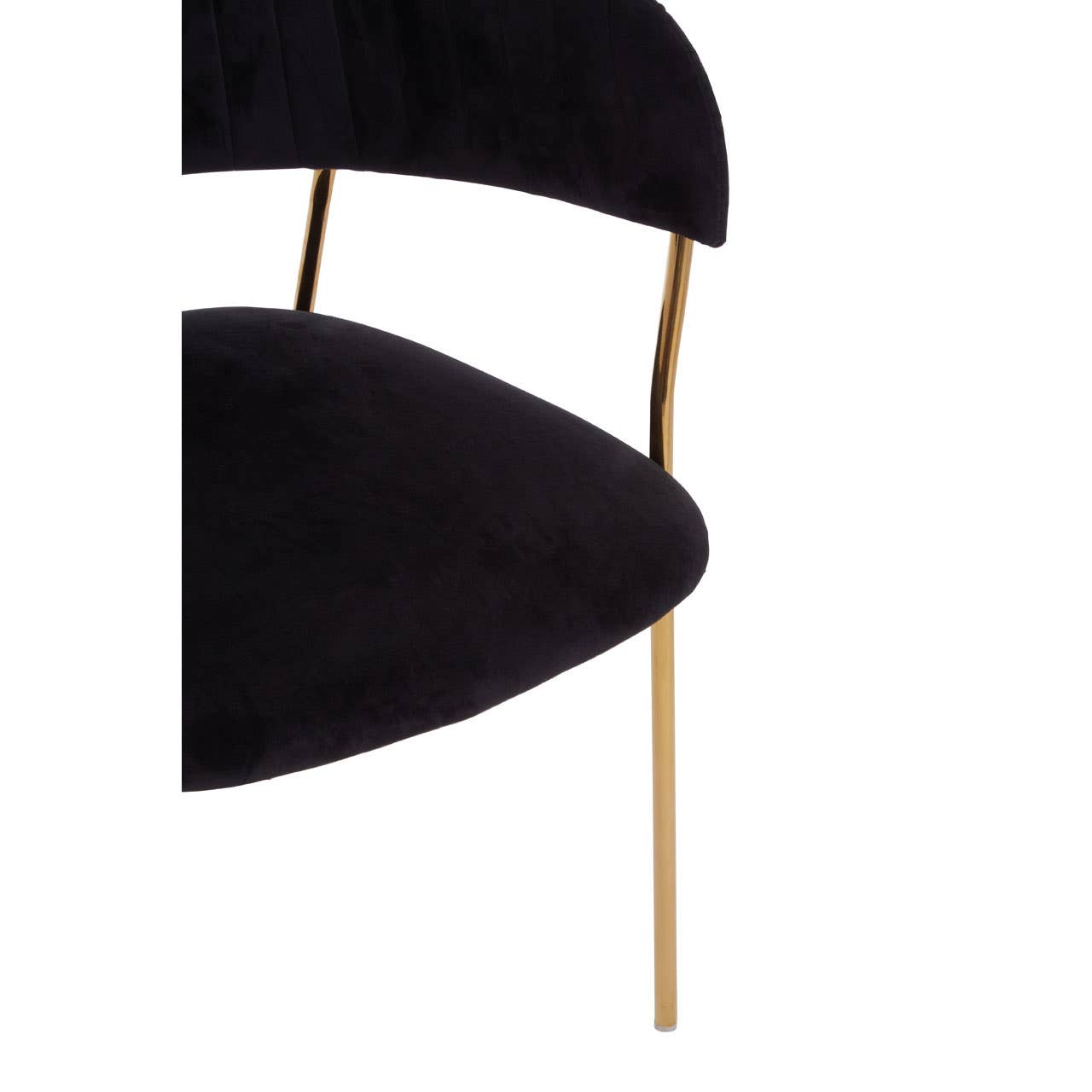 Luxe Black Velvet Dining Chair