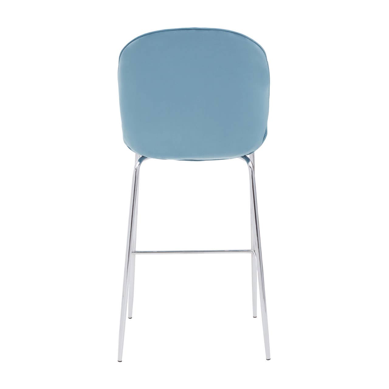 Luxe Blue Velvet Bar Chair