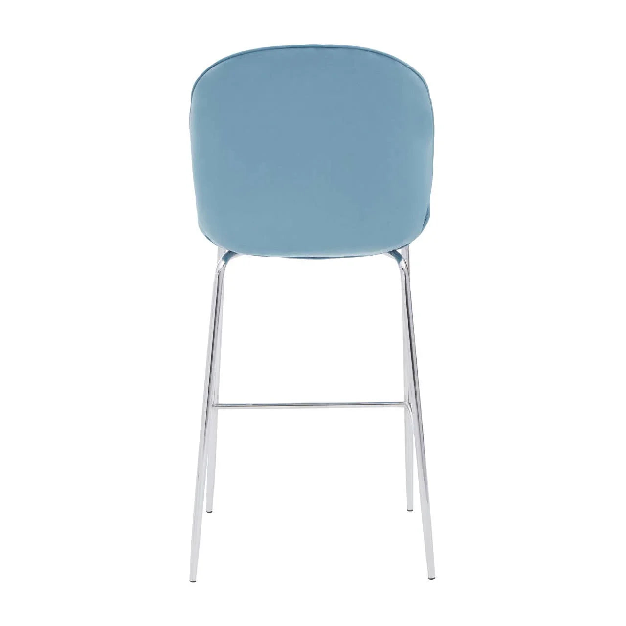 Luxe Blue Velvet Bar Chair