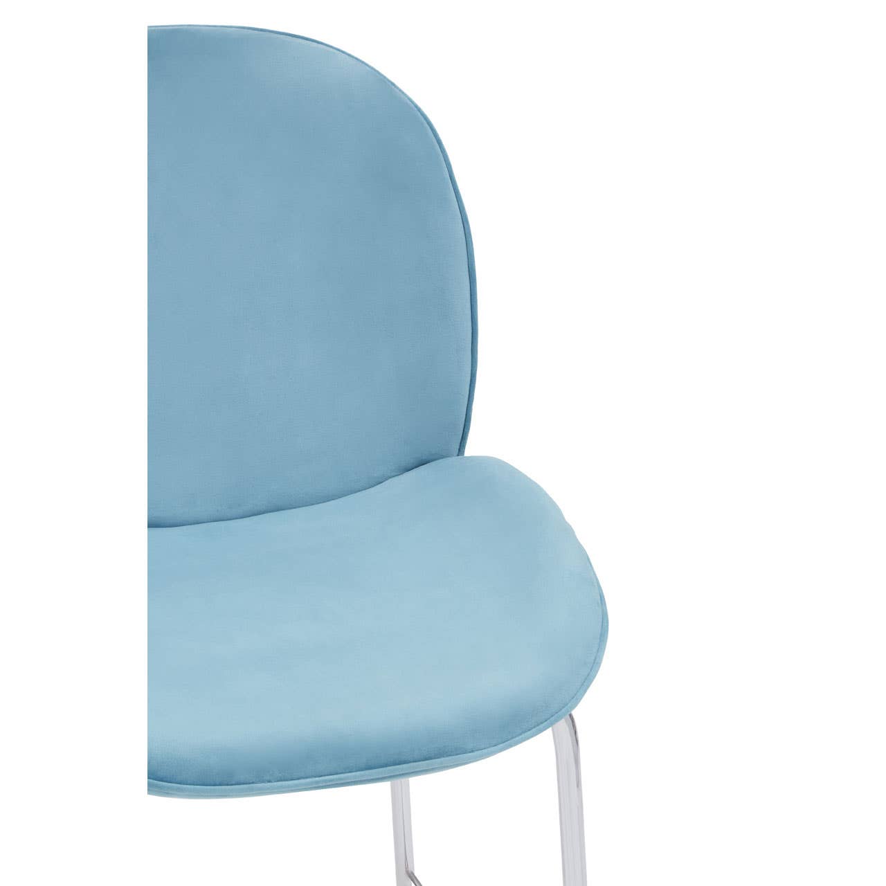 Luxe Blue Velvet Bar Chair