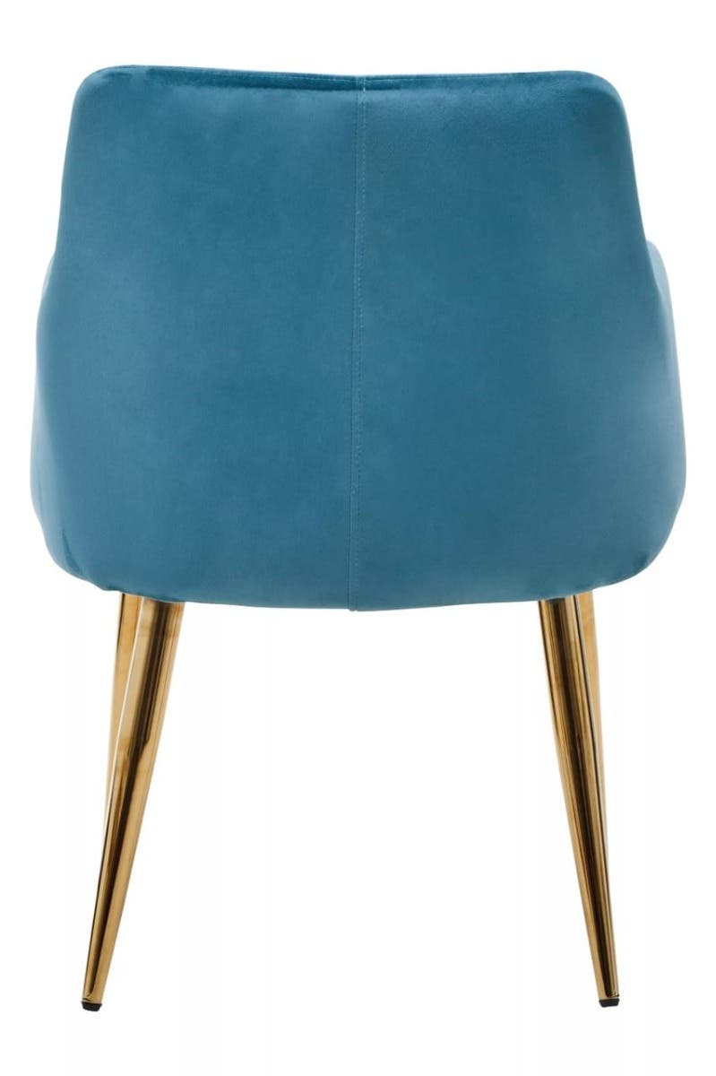Luxe Blue Velvet Dining Chair