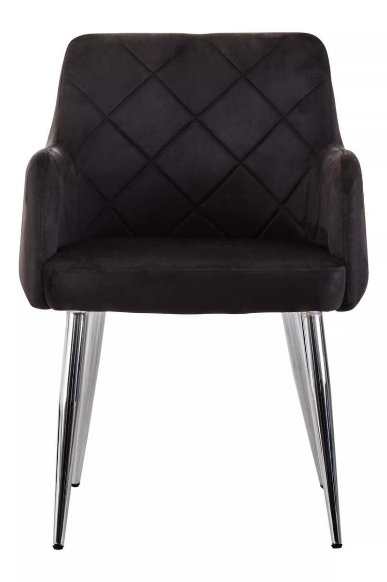 Luxe Black Velvet Dining Chair