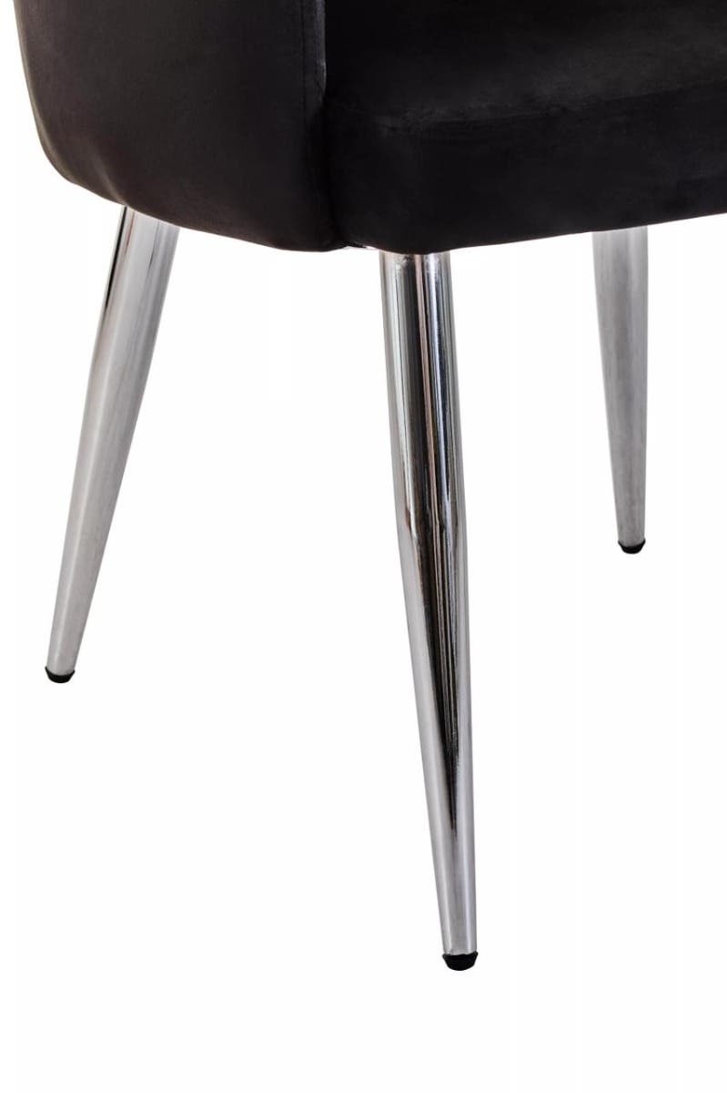 Luxe Black Velvet Dining Chair