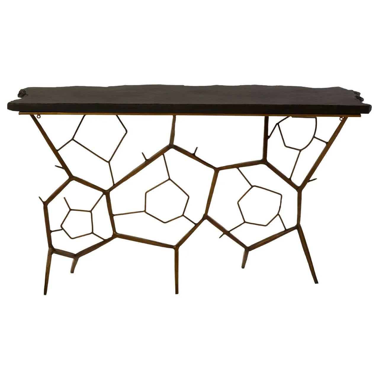 Branches Iron Stone Console Table