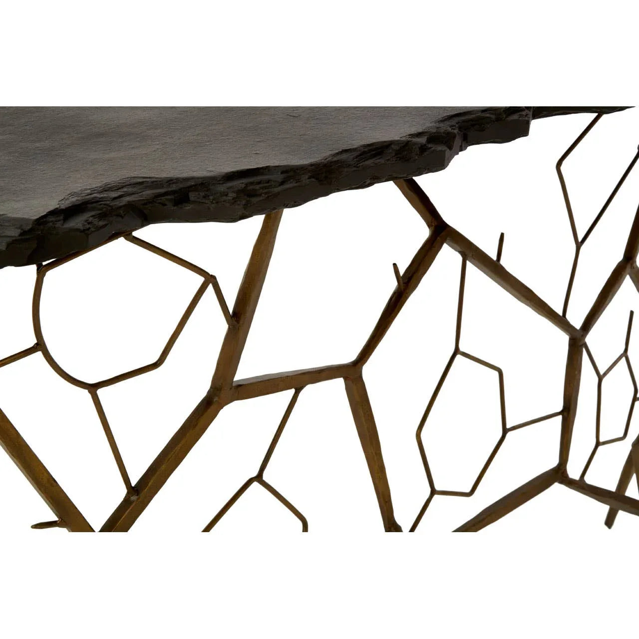 Branches Iron Stone Console Table