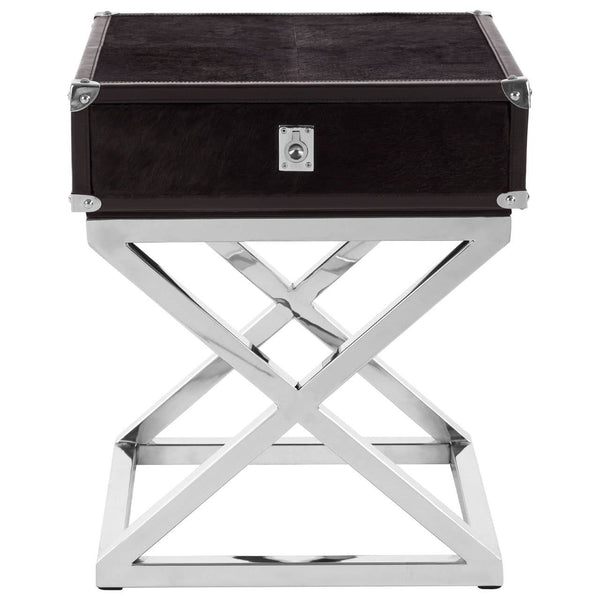 Glamour Leather Side Table